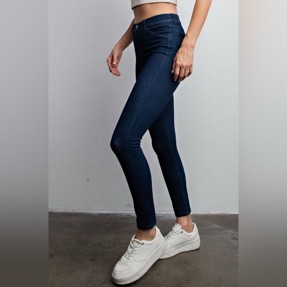 NWT Dark Wash Cotton Stretch Denim Pants - Picture 5 of 5